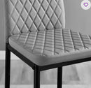 Milton Luxury Breakfast Bar Stool in Quilted Design Faux Leather x 4