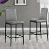 Milton Luxury Breakfast Bar Stool in Quilted Design Faux Leather x 4