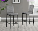 Milton Luxury Breakfast Bar Stool in Quilted Design Faux Leather x 4