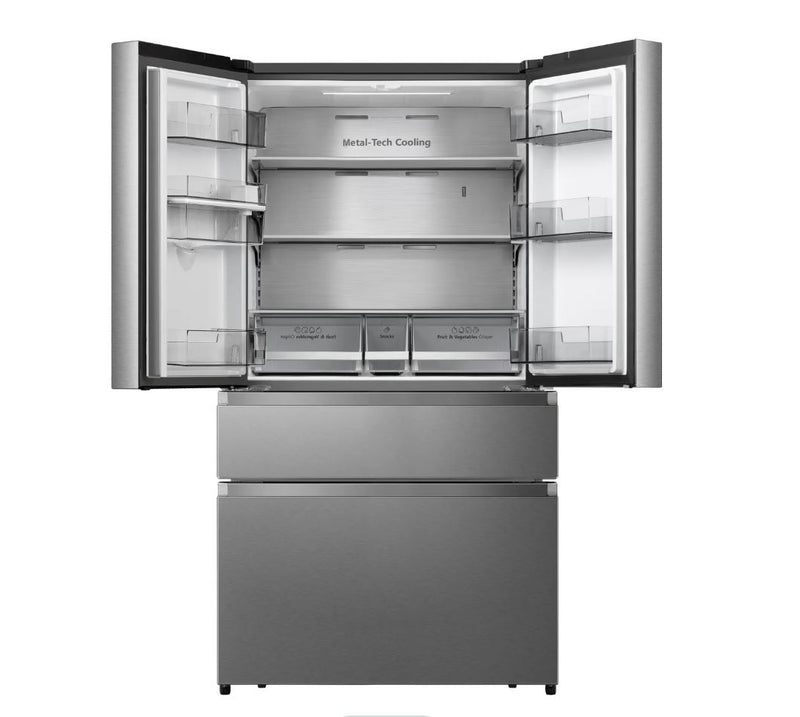 Hisense PureFlat RF749N4SWSE Non-Plumbed Total No Frost American Fridge Freezer - Stainless Steel