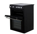 Hisense HDE3211BBUK Double Oven Electric Cooker with Ceramic Hob - Black
