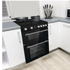 Hisense HDE3211BBUK Double Oven Electric Cooker with Ceramic Hob - Black