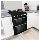 Hisense HDE3211BBUK Double Oven Electric Cooker with Ceramic Hob - Black