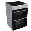 Hisense HDE3211BXUK 60cm Wide Double Oven Electric Cooker with Ceramic Hob - Stainless Steel