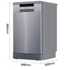 Hisense HS523E15XUK Slimline Dishwasher - Stainless Steel