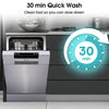 Hisense HS523E15XUK Slimline Dishwasher - Stainless Steel