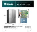 Hisense RF815N4SESE Total No Frost Multi-door American Fridge Freezer - Stainless Steel