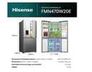 Hisense FMN470W20E Wifi Connected Total No Frost Multi-door American Fridge Freezer - Stainless Steel