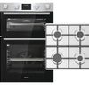 Hisense BI6095HGXUK Built In Electric Double Oven and Gas Hob Pack - Stainless Steel