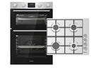 Hisense BI6095HGXUK Built In Electric Double Oven and Gas Hob Pack - Stainless Steel