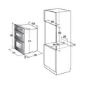 Hisense BI6095HGXUK Built In Electric Double Oven and Gas Hob Pack - Stainless Steel