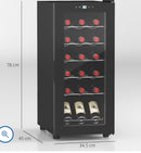 HOMCOM 50L Wine Cooler, 18 Bottles,