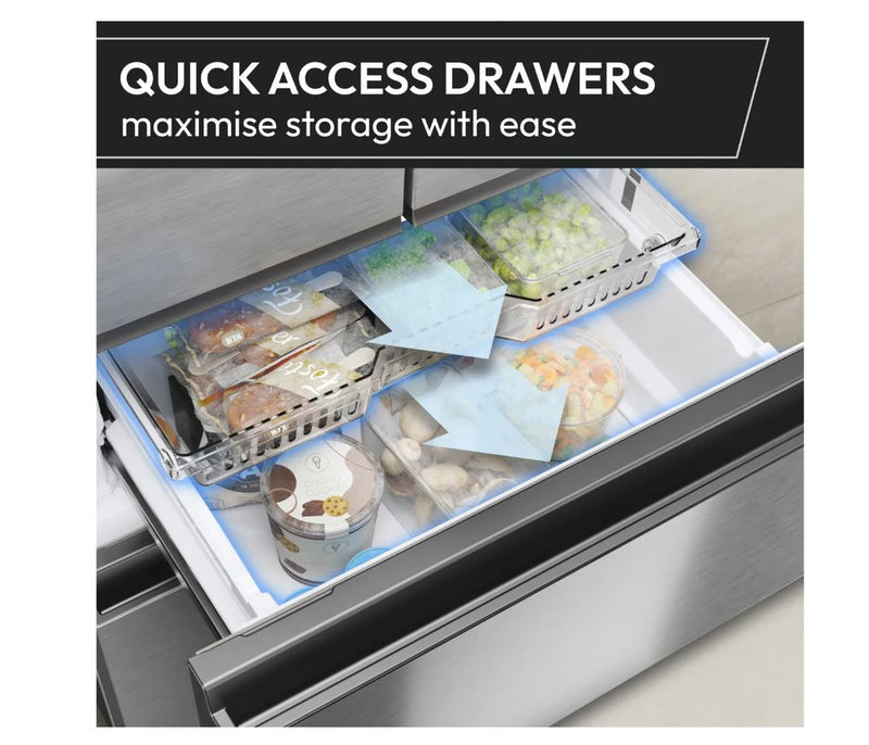 Hoover H-FRIDGE 700 HONFQ2T718EXK Total No Frost American Fridge Freezer