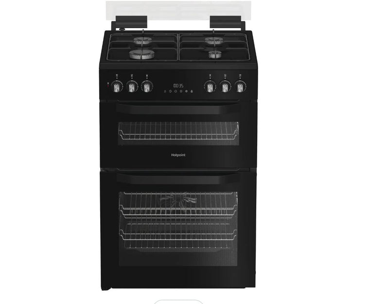 Hotpoint HDD6GDC2B1 Double Oven Dual Fuel Cooker - Black