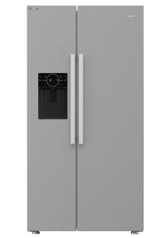 Hotpoint HPG2 6573W XP4UK American Fridge Freezer, Silver : (Water + Ice)