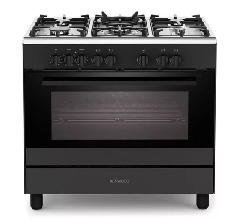 KENWOOD CK500DF 90 cm Dual Fuel Range Cooker – Matt Black & Chrome