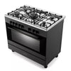 KENWOOD CK500DF 90 cm Dual Fuel Range Cooker – Matt Black & Chrome