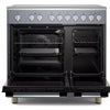 KENWOOD CK602C-SL 90 cm Electric Ceramic Range Cooker - Slate Grey & Chrome