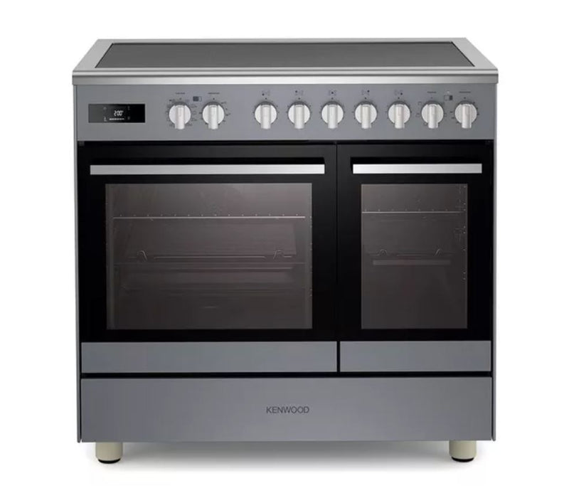 KENWOOD CK603IND-SL 90 cm Electric Induction Range Cooker - Slate Grey & Chrome