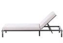 LARIANO Sun Lounger with Cushion  : Light Beige