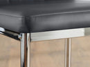 Leon Dining Chair, Grey Premium Faux Leather & Chrome x 4