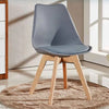 Life Interiors Set Of 6 Lorenzo Plastic Dining Chairs With Faux Leather Padded Cushions