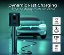 Masterplug 7.4kW 5m Tethered EV Charger - All Type 2 vehicles