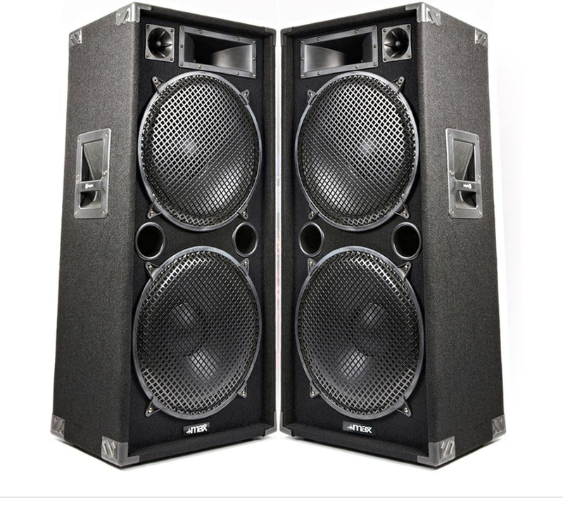 MAX215 Dual 15" Passive DJ PA Speaker Pair - 4000W