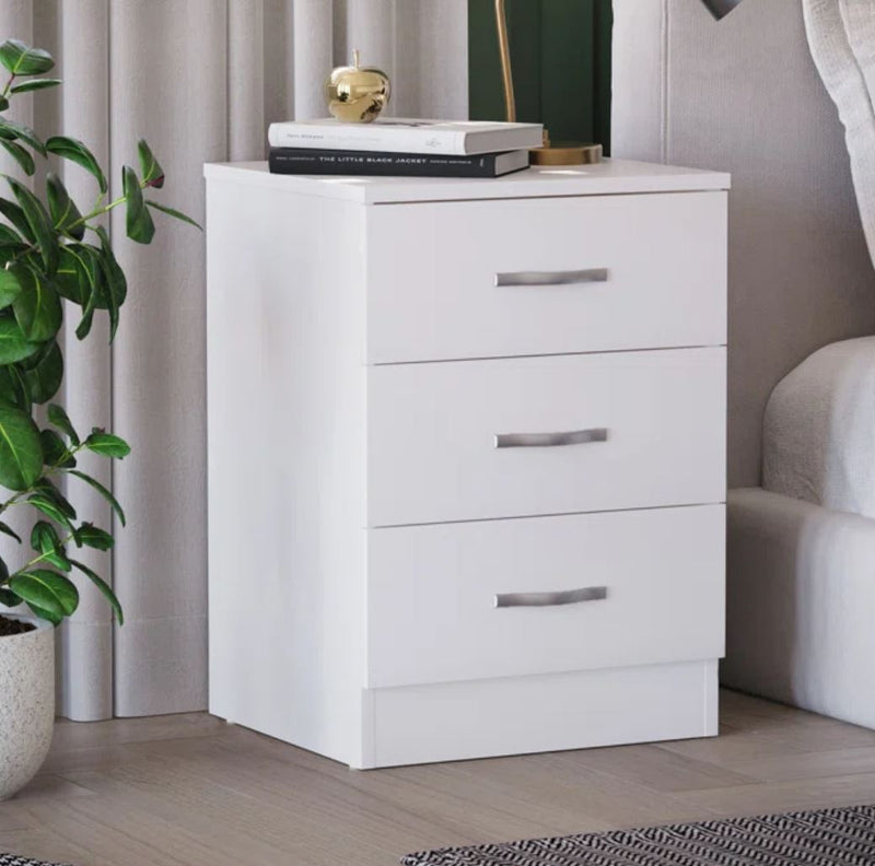 Mayberry 3 Drawer Bedside Table x 2