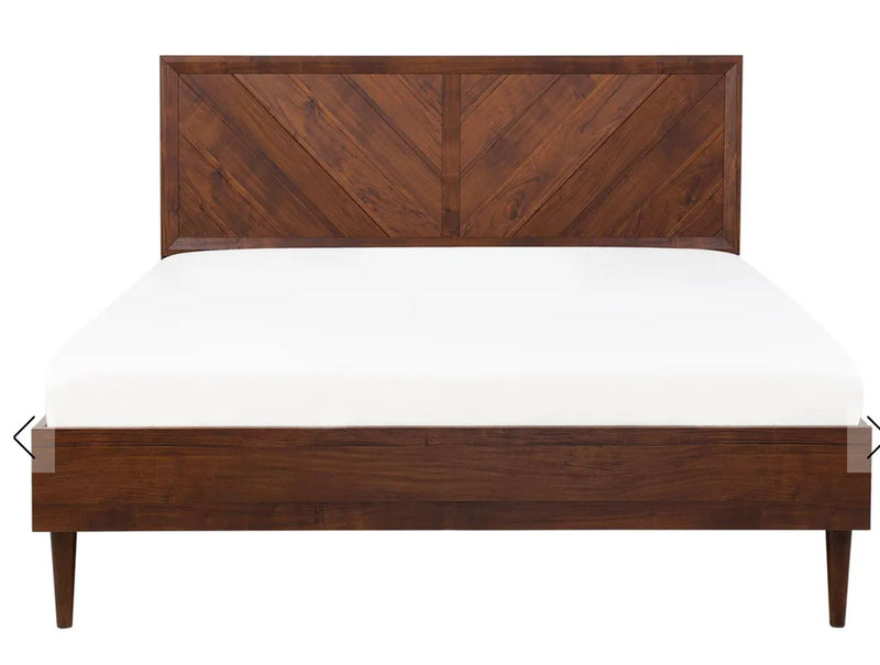 MIALET Bed with 160 x 200 cm (King Size) Dark Brown