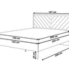 MIALET Bed with 160 x 200 cm (King Size) Dark Brown
