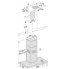 Miele DAW1920 90cm Chimney Cooker Hood for Ducted/Recirculating Ventilation - Stainless Steel