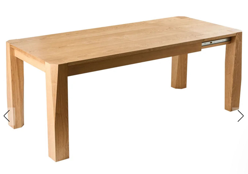 MISSION Extending Dining Table : Light Ash Wood 160/200 cm 90 cm