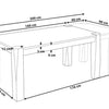 MISSION Extending Dining Table : Light Ash Wood 160/200 cm 90 cm