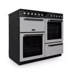 MONTPELLIER MDFRC100X 39 inch Dual Fuel Range Cooker - Inox & Chrome - 7 gas burners