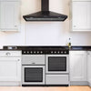 MONTPELLIER MDFRC100X 39 inch Dual Fuel Range Cooker - Inox & Chrome - 7 gas burners