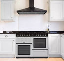 MONTPELLIER MDFRC100X 39 inch Dual Fuel Range Cooker - Inox & Chrome - 7 gas burners