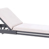 NETTUNO Luxury Sun Lounger with Cushion : Metal Light Beige