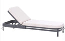 NETTUNO Luxury Sun Lounger with Cushion : Metal Light Beige