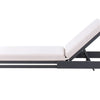 NETTUNO Luxury Sun Lounger with Cushion : Metal Light Beige