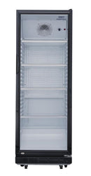 Nisbets Essentials Upright Display Fridge Cooler Black - 346Ltr