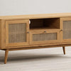 Oak Rattan TV Cabinet