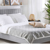 POITIERS Bed Fabric 180 x 200 cm ( King) Light Grey