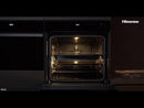 Hisense Hi6 BlackLine BSA66346PDBGUK Wifi Connected Built In Electric Single Oven with Pyrolytic Cleaning - Jet Black