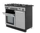 Rangemaster Professional Plus PROP100DFFSS/C 100cm wide Dual Fuel Range Cooker with Gas Hob