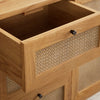 Oak Rattan Large Sideboard