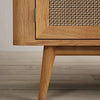 Oak Rattan Large Sideboard