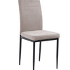 RINER : Set of 4 Dining Chairs Fabric Taupe