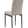 RINER : Set of 4 Dining Chairs Fabric Taupe