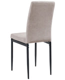 RINER : Set of 4 Dining Chairs Fabric Taupe